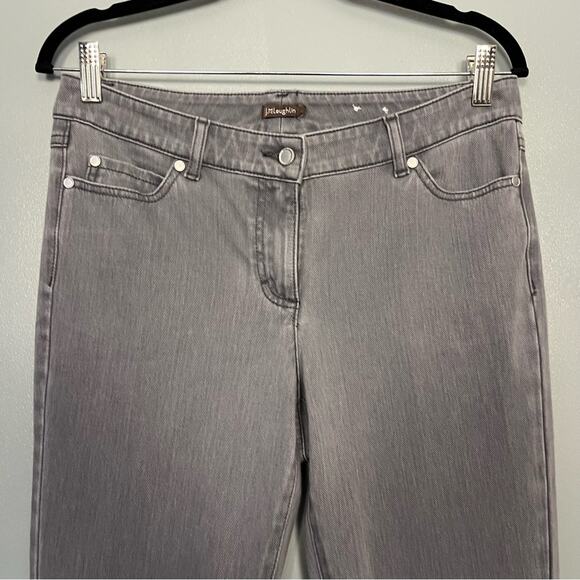 J McLaughlin Mid Rise Skinny Fit Straight Leg Modern Stretch Gray Denim Size 8 - Picture 3 of 10